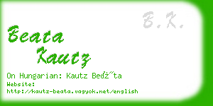 beata kautz business card